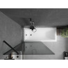 Mexen Next 1-panel bathtub screen 90 x 150 cm, graphite, black - 895-090-000-00-40-70