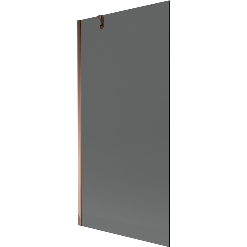 Mexen Next 1-panel bathtub screen 90 x 150 cm, graphite, rose gold - 895-090-000-00-40-60