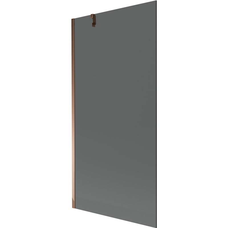Mexen Next mampara de ducha de 1 hoja 90 x 150 cm, grafito, oro rosa - 895-090-000-00-40-60