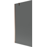 Mexen Next 1-panel bathtub screen 90 x 150 cm, graphite, rose gold - 895-090-000-00-40-60