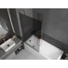Mexen Next 1-osaline vannitoakardin 90 x 150 cm, grafiit, roosa kuld - 895-090-000-00-40-60