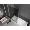 Mexen Next 1-panel bathtub screen 90 x 150 cm, graphite, rose gold - 895-090-000-00-40-60
