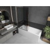 Mexen Next 1-panel bathtub screen 90 x 150 cm, graphite, rose gold - 895-090-000-00-40-60