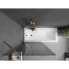 Mexen Next 1-osaline vannitoakardin 90 x 150 cm, grafiit, roosa kuld - 895-090-000-00-40-60
