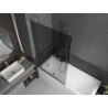 Mexen Next 1-delige badwand 100 x 150 cm, grafiet, chroom - 895-100-000-00-40-01