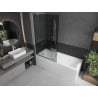 Mexen Next Duschabtrennung für die Badewanne 1-flügelig 100 x 150 cm, grafit, weiß - 895-100-000-00-40-20