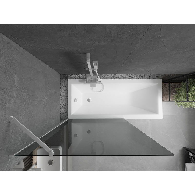 Mexen Next schermo doccia ad un'ala 100 x 150 cm, grafite, bianco - 895-100-000-00-40-20