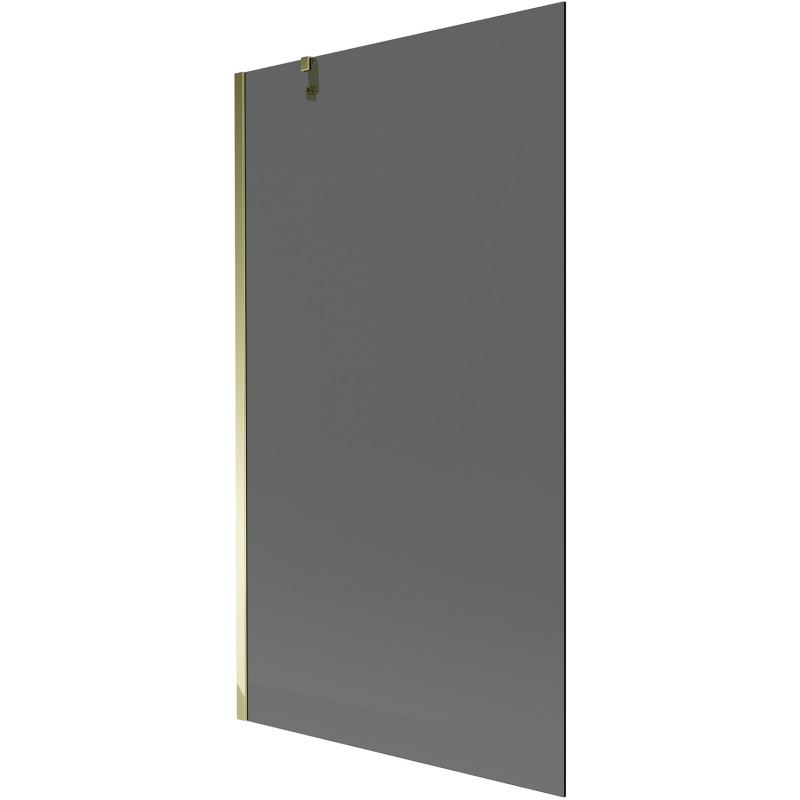 Mexen Next 1-panel bathtub screen 100 x 150 cm, graphite, gold - 895-100-000-00-40-50