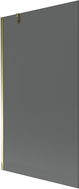Mexen Next 1-panel bathtub screen 100 x 150 cm, graphite, gold - 895-100-000-00-40-50