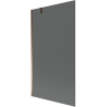 Mexen Next Badewannenabtrennung 1-flügelig 100 x 150 cm, Graphit, Roségold - 895-100-000-00-40-60