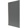 Mexen Next badwand scherm 1-deurs 100 x 150 cm, grafiet, roze goud - 895-100-000-00-40-60