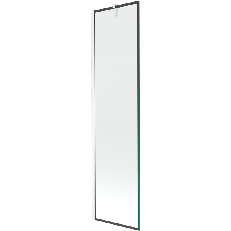 Mexen Next badwand paraván 1-vleugelig 50 x 150 cm, zwart frame, wit - 895-050-000-00-70-20