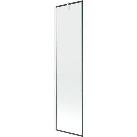 Mexen Next badwand paraván 1-vleugelig 50 x 150 cm, zwart frame, wit - 895-050-000-00-70-20