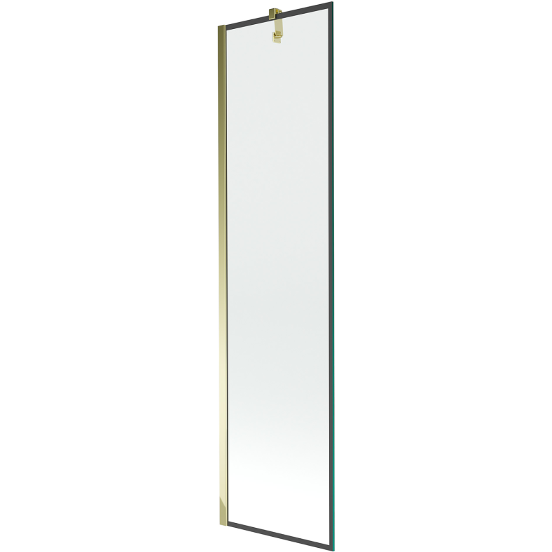 Mexen Next 1-sidigt badkarsskydd 50 x 150 cm, svart ram, guld - 895-050-000-00-70-50
