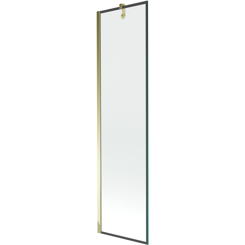 Mexen Next Badewannenfaltwand 1-flügelig 50 x 150 cm, schwarzer Rahmen, gold - 895-050-000-00-70-50
