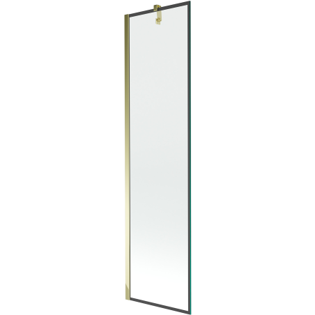 Mexen Next Badewannenfaltwand 1-flügelig 50 x 150 cm, schwarzer Rahmen, gold - 895-050-000-00-70-50