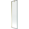 Mexen Next Badewannenfaltwand 1-flügelig 50 x 150 cm, schwarzer Rahmen, gold - 895-050-000-00-70-50