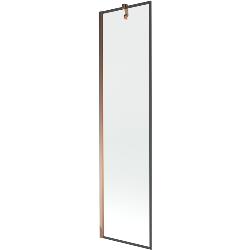 Mexen Next Duschwand 1-flügelig 50 x 150 cm, schwarzer Rahmen, Roségold - 895-050-000-00-70-60