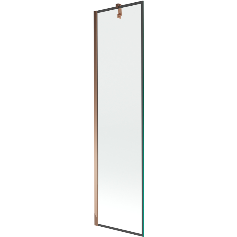 Mexen Next parawan nawannowy 1-skrzydłowy 50 x 150 cm, czarna ramka, różowe złoto - 895-050-000-00-70-60