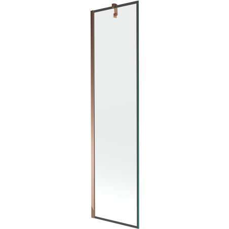 Mexen Next Duschwand 1-flügelig 50 x 150 cm, schwarzer Rahmen, Roségold - 895-050-000-00-70-60