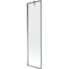 Mexen Next 1-panel shower screen 50 x 150 cm, black frame, rose gold - 895-050-000-00-70-60