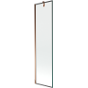 Mexen Next badwand 1-vleugel 50 x 150 cm, zwart frame, roze goud - 895-050-000-00-70-60